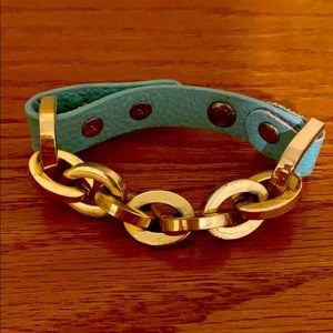 Leather Chain link bracelet